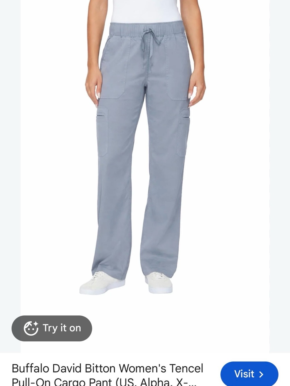 Buffalo David Bitton Women's Light Gray Cargo Track Pants
